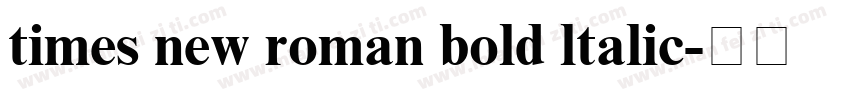 times new roman bold ltalic字体转换